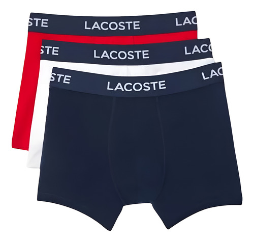 Boxer Trunk Lacoste 3 Pack De Algodón - Original / Nuevo