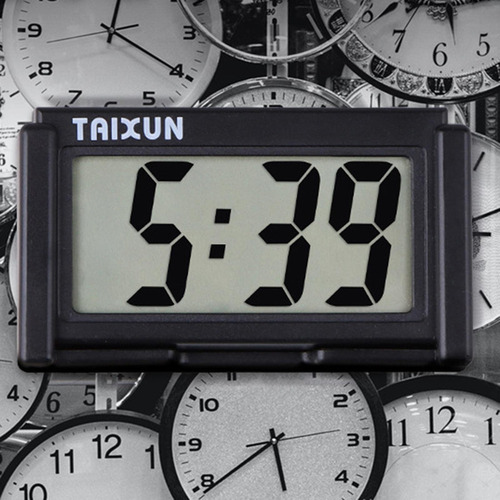 Mini Reloj Para Automóvil Lcd Pantalla De Fecha Y Tablero