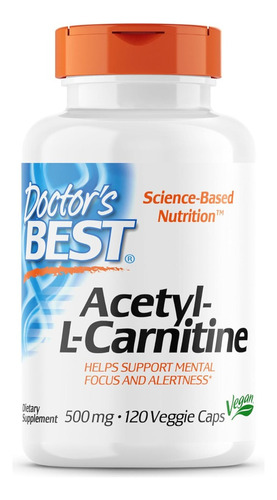 Acetil L-carnitina 500 Mg Doctor's Best 120 Veggie Caps