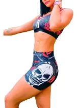 Comprar Conjunto Deportivo Gym Mujer Short + Top Lycra Suplex Dama