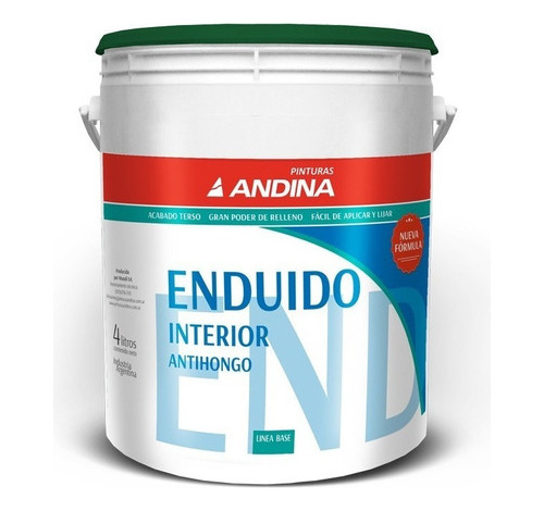 Enduido Interior Andina Antihongo X 4lts - Prestigio