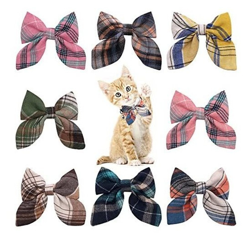 Mascota Show 8pcs Plaid Pequeño Collar De Perro C65kz