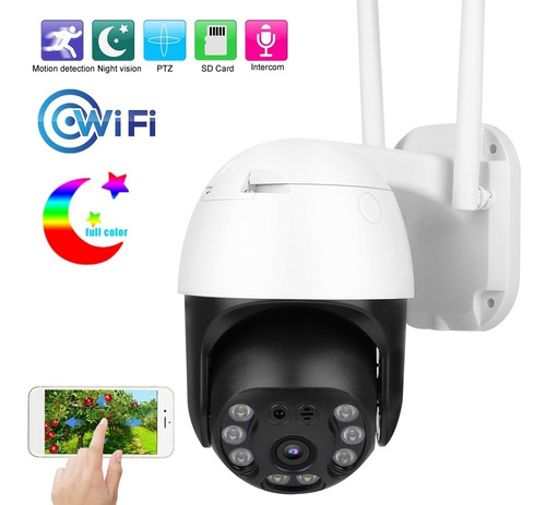 Cámara Ptz Wifi De Visión Nocturna En Color Cctv De 3 Megapí