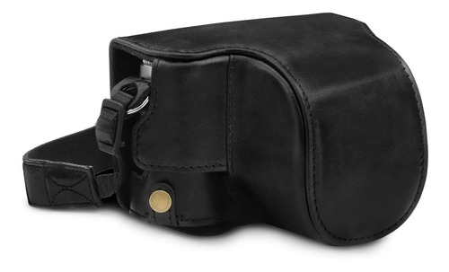 Funda Para Leica D-lux 7 Megagear De Cuero Genuino Negro