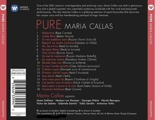 María Callas - Pure - Arias De Óperas - Cd