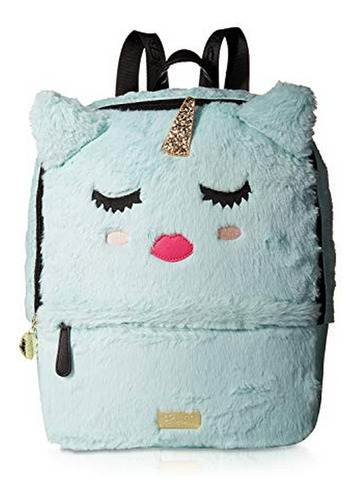 Morral Casual - Mochila Luv Betsey Andy Negro - Blanco Talla