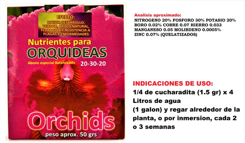 Nutrientes Para Orquideas Abono Especial Balanceado Orchids