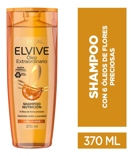 Elvive Óleo Extraordinario Shampoo Nutritivo 370ml