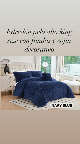 Lote De 3 Edredon King +2 Funda Almohada+ 1 Cojin Decorativo