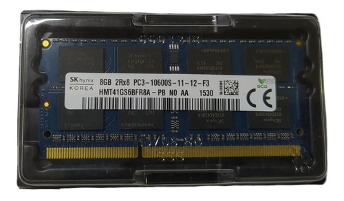 Imagen 1 de 1 de Memoria Ram So-dimm 8gb Ddr3 Pc3-10600s 1333mhz Nueva Laptop