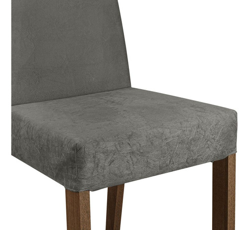 Mesa De Comedor Con Mesa Y 4 Sillas Taylor Madesa Mn Color Negro/Marrón Diseño de la tela de las sillas Liso
