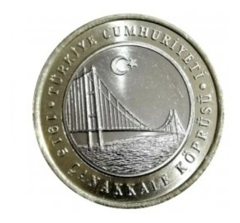 Turquia 1 Lira 2022 Fc Bimetal Lançamento Ponte (Usado)