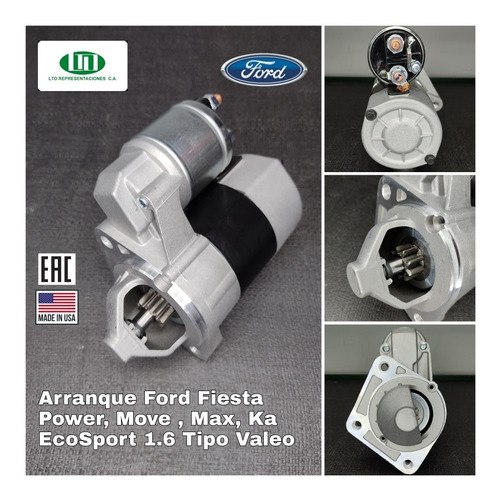 Arranque Ford Fiesta Power Move Max Ka Ecosport 1.6 Valeo