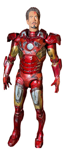 Iron Man Neca Robert Downey Jr - Homem De Ferro 1/4 Com 45cm