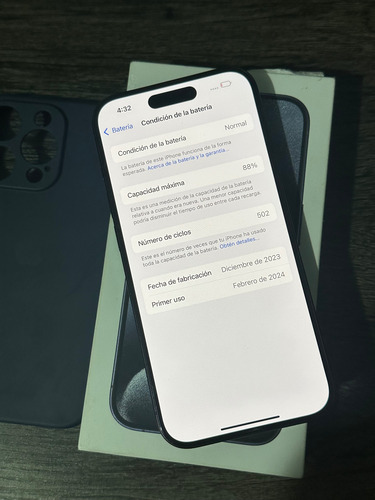 Apple Iphone 15 Pro (128 Gb) - Titanio Azul Azul (Usado)