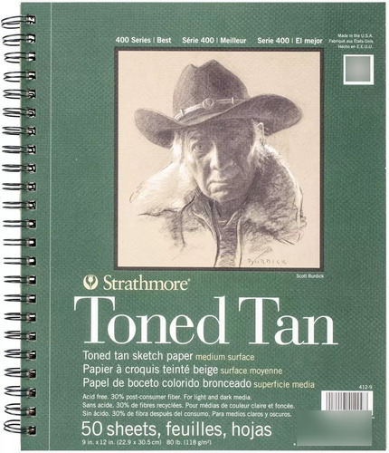 Cuaderno De Dibujo Strathmore Toned Tan 22.9x30.5cm 50h