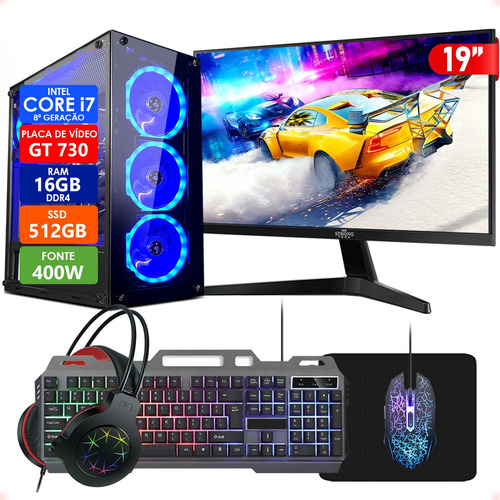 Pc Gamer I7 8 Ger 16gb Ssd 512gb Gt 730 Mon 19 Strong Tech