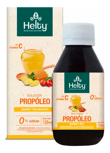 Propoleos Frasco 120 Ml Helty Vitamina C Sin Azucar Jengibre
