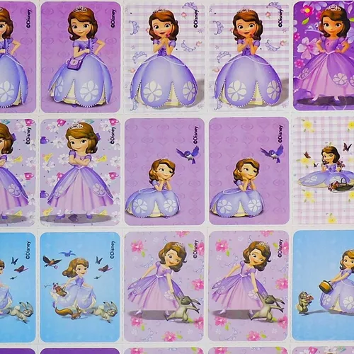 Kit 10 Jogos Da Memória Person. Lembrancinha Princesa Sofia