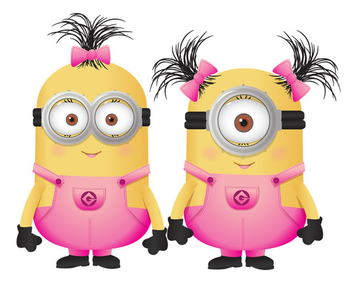 Kit Imprimible Candy Minions Rosa