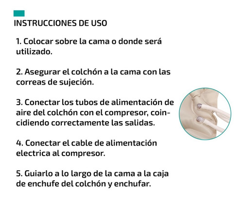 Imagen 8 de 10 de Colchon Antiescaras Femmto Con Bomba De Inflado Ortopedia