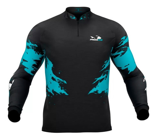 Camisa De Pesca Proteção Uv Tucunaré Azul 05 Presa Viva