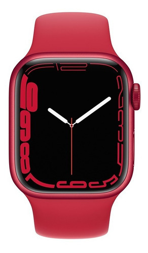 Imagen 2 de 9 de Apple Watch Series 7 (GPS + Cellular, 41mm) - Caja de aluminio (PRODUCT)RED - Correa deportiva (PRODUCT)RED