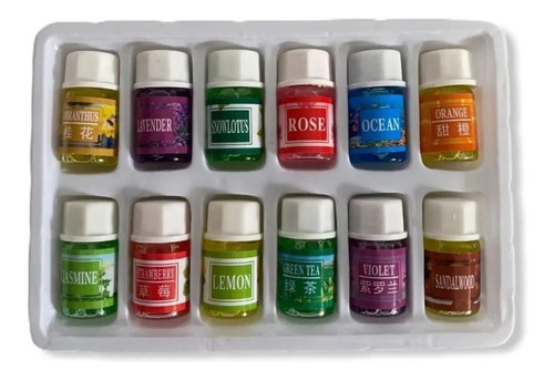 Set De 12 Esencias Para Humidificador De Aire Difusor Aroma