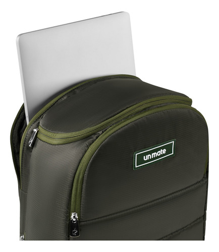 Una Re Mochila Matera Ripstop Un Mate Impermeable P/notebook Militar Ripstop
