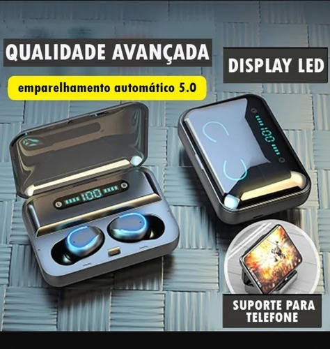Imagem 4 de 4 de Fone De Ouvido F9-5 Bluetooth Original Carregador D Celular