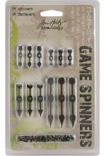 Tim Holtz Idea-ology 24 Metal Game Spinners With Brads