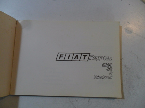 Fiat Regatta 1987 1988 Manual Instrucciones S Sc Y 2000 (Usado)
