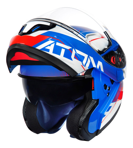 Capacete Mt Articulado Atom Tarmac Fosco Com Viseira Solar