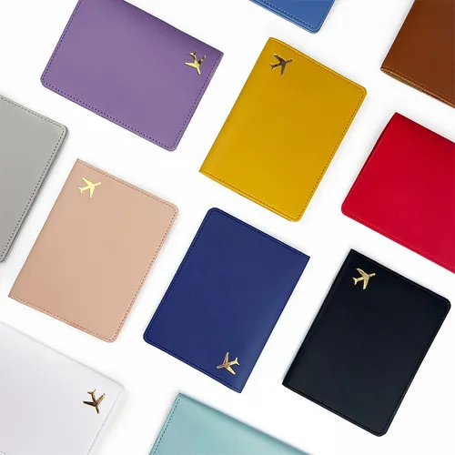 Pu Leather Travel Passport Holder Case Thick Storage