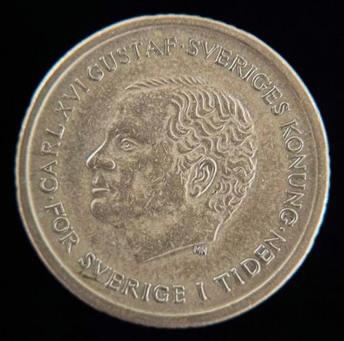 Suecia, 10 Kronor, 1991. Carl Xvl Gustaf. Xf- / Xf