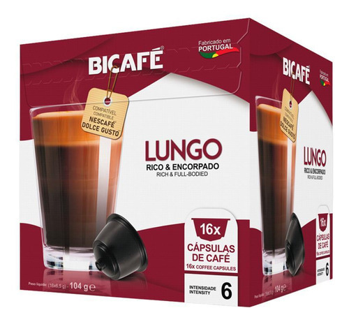 Cápsulas Para Dolce Gusto Lungo Bicaf