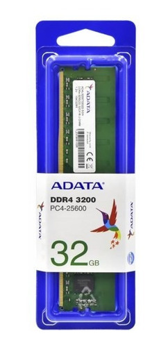 Imagem 2 de 2 de Memória 32gb Desktop Pc Ddr4 3200 Mhz Adata Ad4u320032g22-s