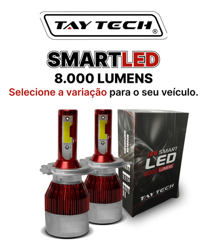 Kit Led Taytech 8000 Lúmens + Limpa Faróis Delet Vonixx