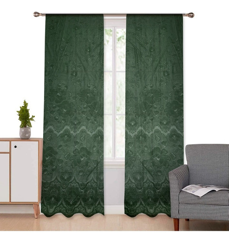 Juego De Cortinas En Tela Voile Bual Jacquard 150x210