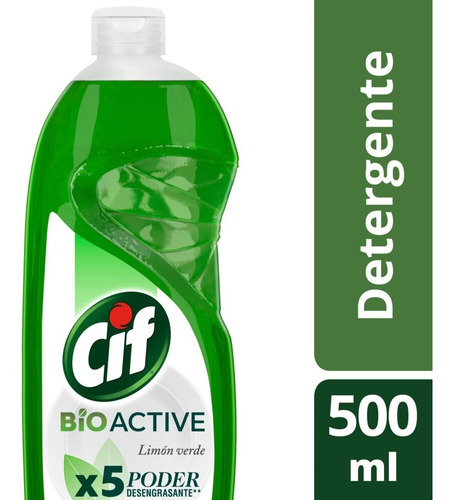 Cif Detergente Bio Active Limon Verde 500 Ml