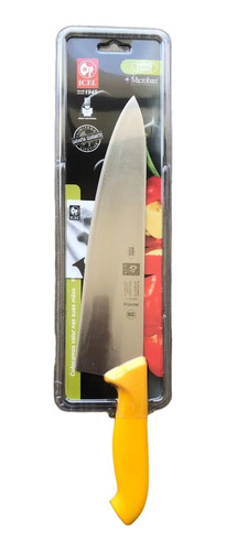 Cuchillo Chef 10  Mango Color Amarillo Marca Icel