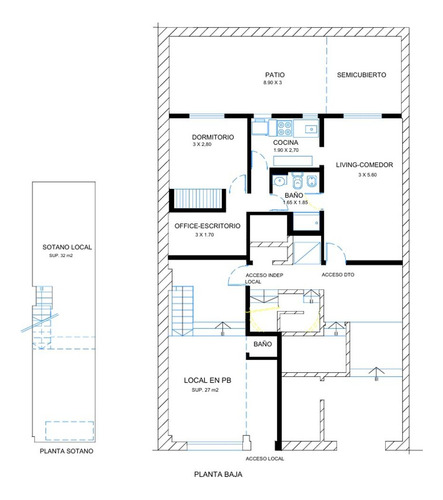 Departamento Venta 3 Amb Pb Sótano Y Patio