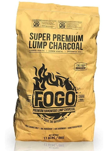 Fogo Lump Carbón Vegetal De Madera., Negro