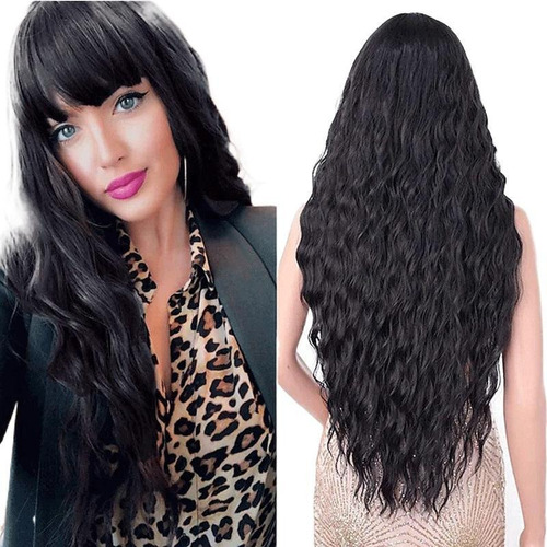 I Pulôver De Cabelo Longo Cacheado Natural Com Franja
