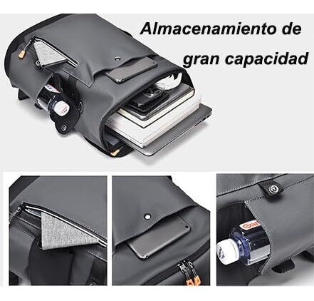 Mochila De Negocios For Hombre De 17 Pulgadas, Impermeable, For Portátil De Viaje,delgada Y Expandible, Con Puerto De Cargador Usb