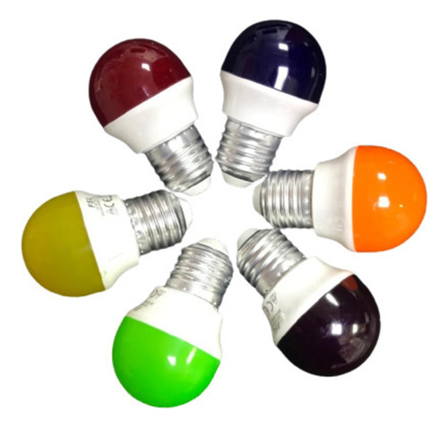 Ampolletas Led Guirnalda 2w Colores X6 Fsl 