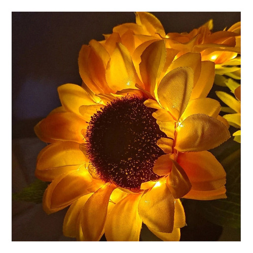 Y Girasol Recargable Led Simulación Habitación Luz De Noche