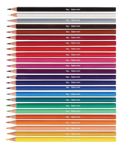 Lapiz Lapices Filgo Sigma Color Caja X 24 Colores Largos Color No Aplica