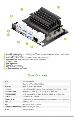 Nvidia Jetson Nano Kit De Desarrollador(945-13450-0000-100) Verde