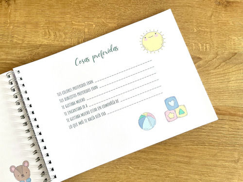 Libro De Recuerdos Bebé - Diario Del Bebé Regalo Nacimiento Animalitos Para Nena